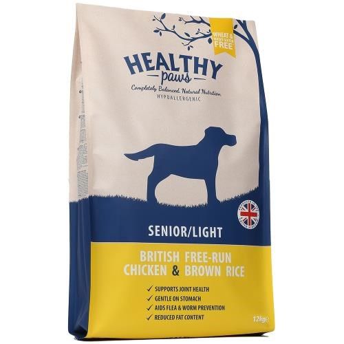 Healthy Paws - British Free-run Chicken & Brown rice - Senior / Light