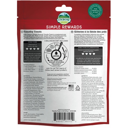 Oxbow Simple Rewards - Timothy treats - Bild 3